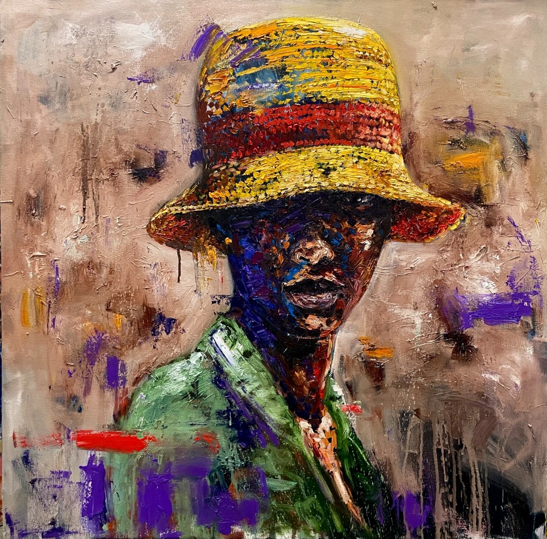 Thabiso Dakamela - figure in hat, partially visible
