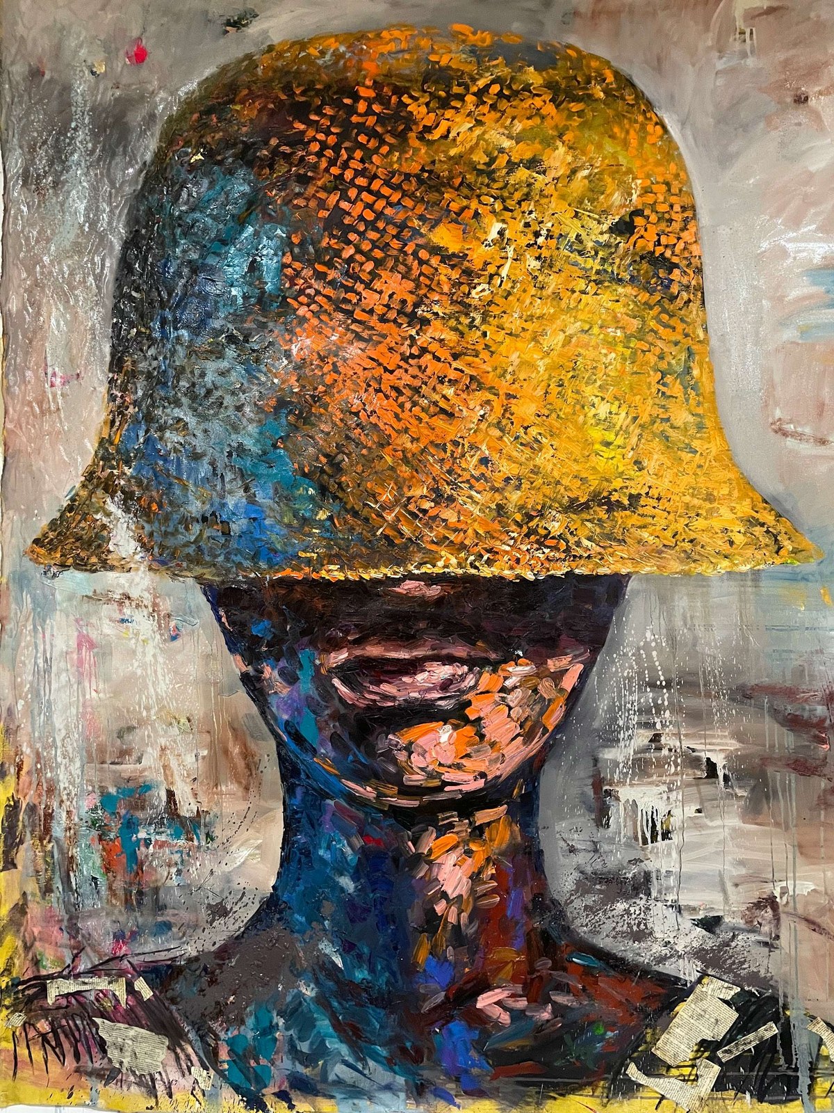 Thabiso Dakamela - Figure Under Hat II
